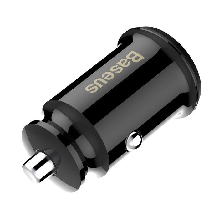 Baseus Grain Car Charger mini ładowarka samochodowa 2x USB 3.1A czarny