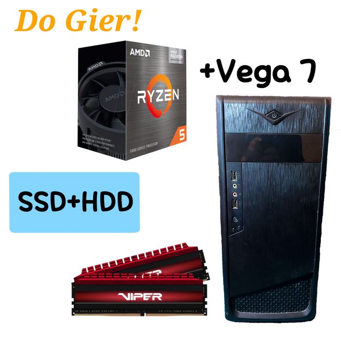 Komputer do gier! Ryzen 5 16GB 500+750GB