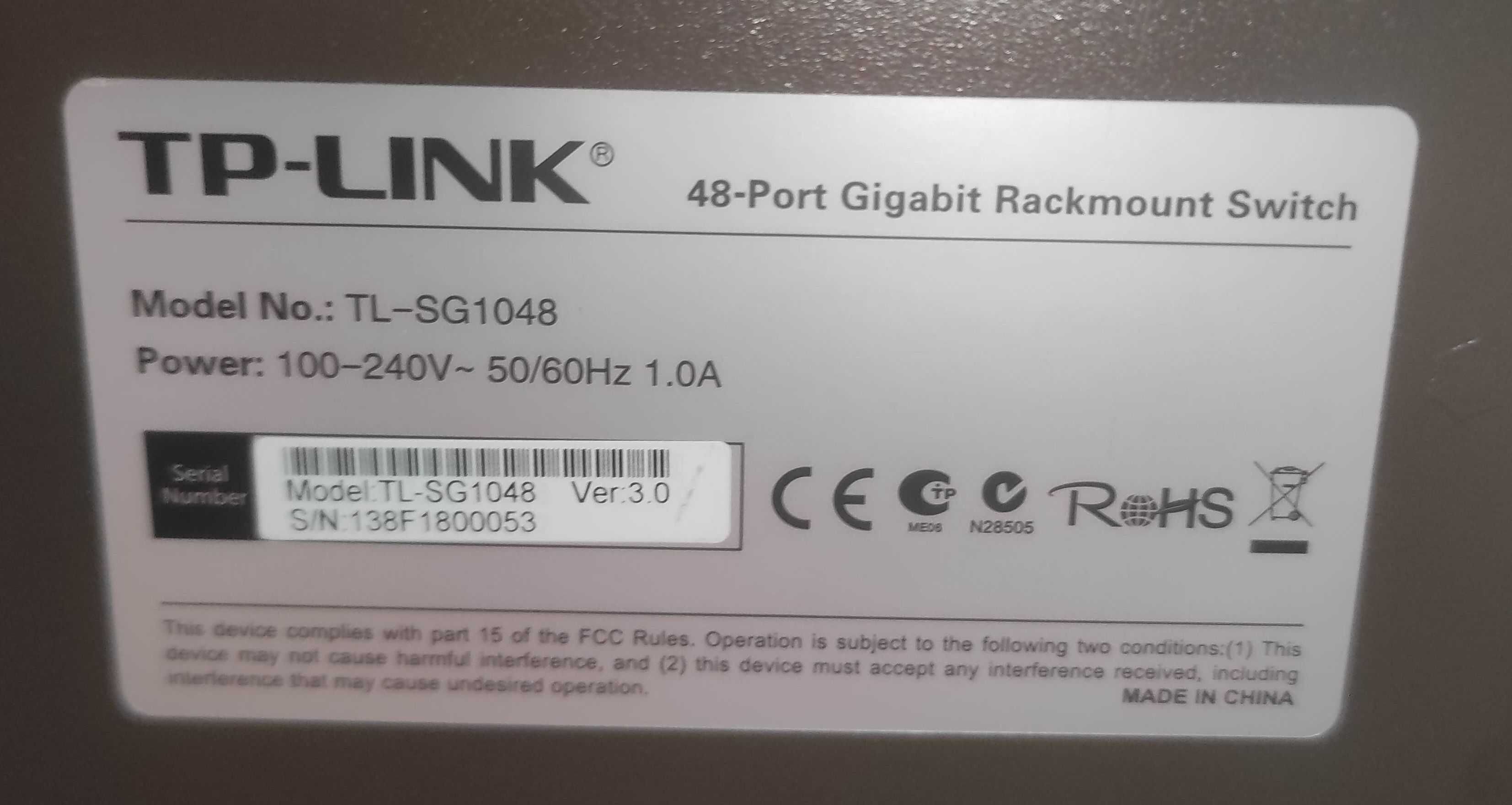 Switch, przełącznik TP-LINK TL-SG1048