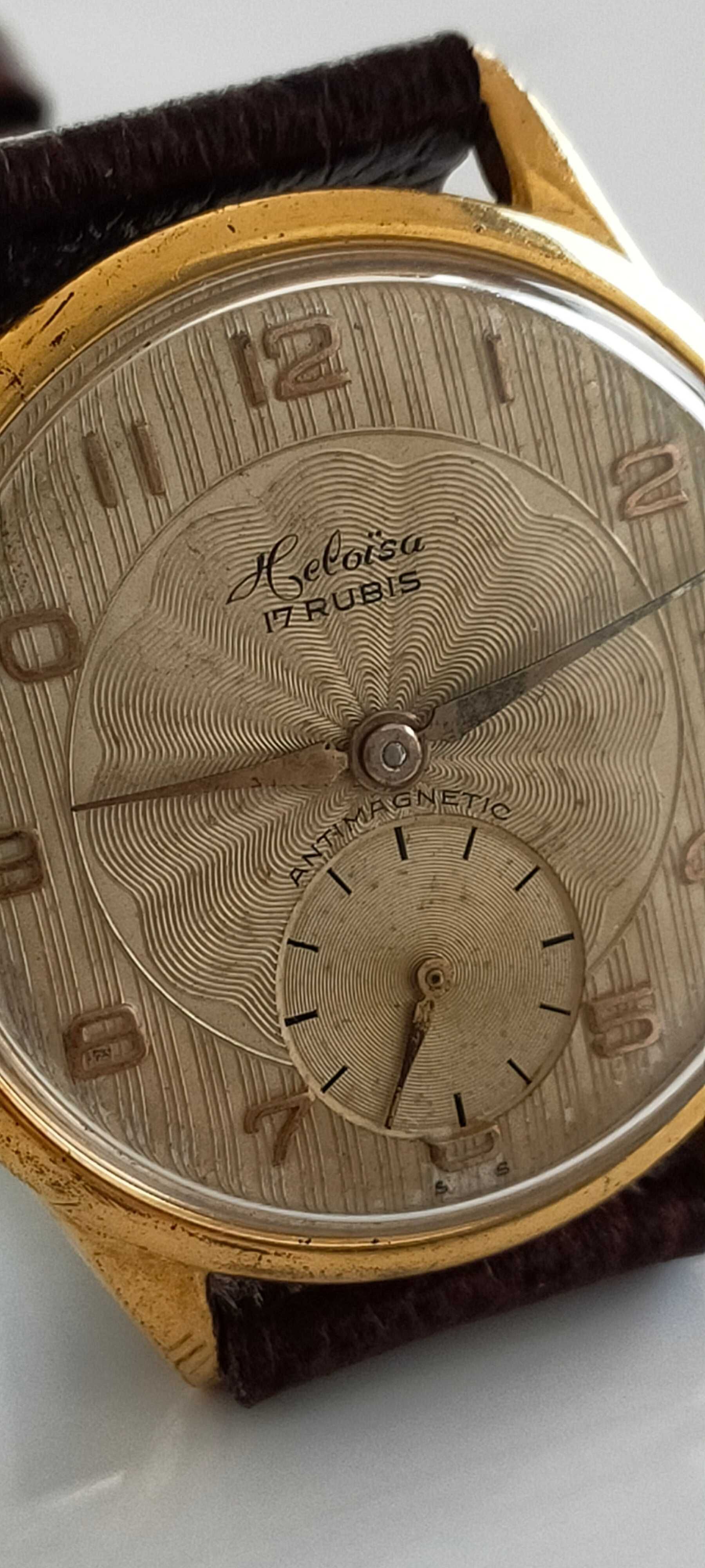 Antigo relógio HELOISA - mostrador guillochet - 36mm - calibre AS1130