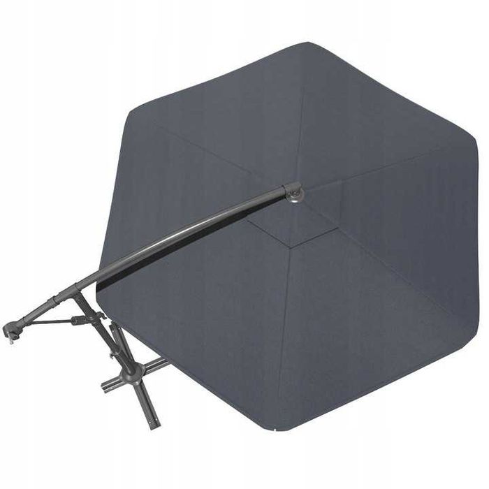 Parasol ogrodowy szary duży regulowany z wysięgnikiem gratis pokrowiec