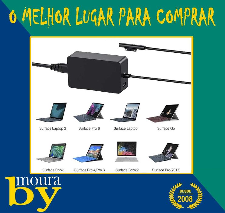 carregadores surface 12v ou 15V 65W 102W