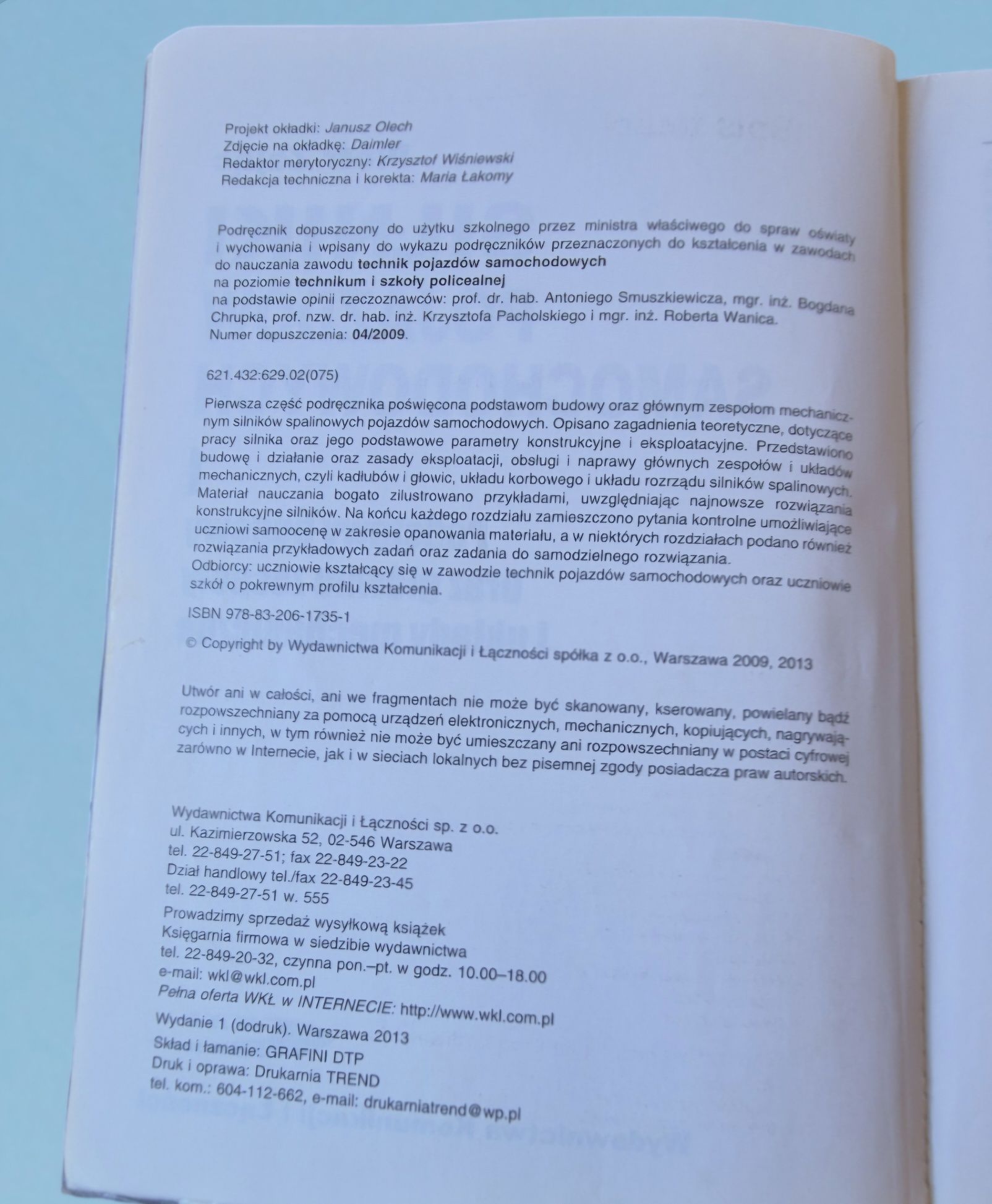 Silniki pojazdów samochodowych 1. Podręcznik