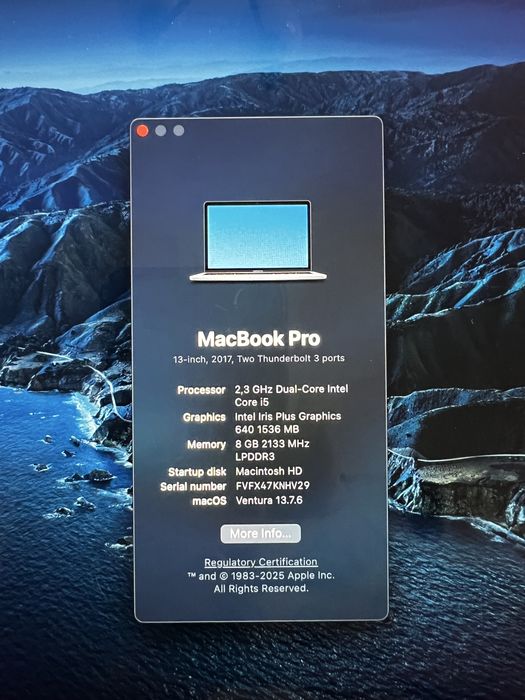 MacBook Pro 13” [late 2017]