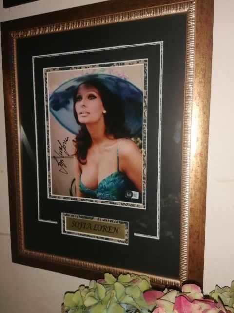 Sophia Loren oryginalny autograf na zdjęciu