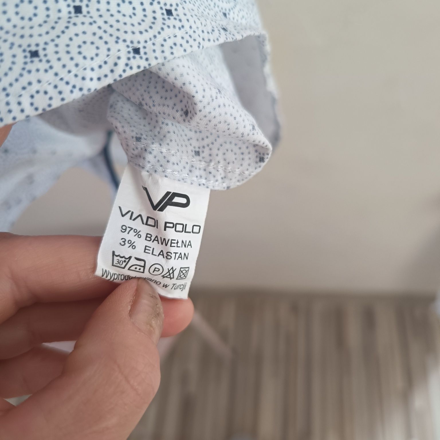 Koszula męska krótki rękaw rozmiar M "slim fit