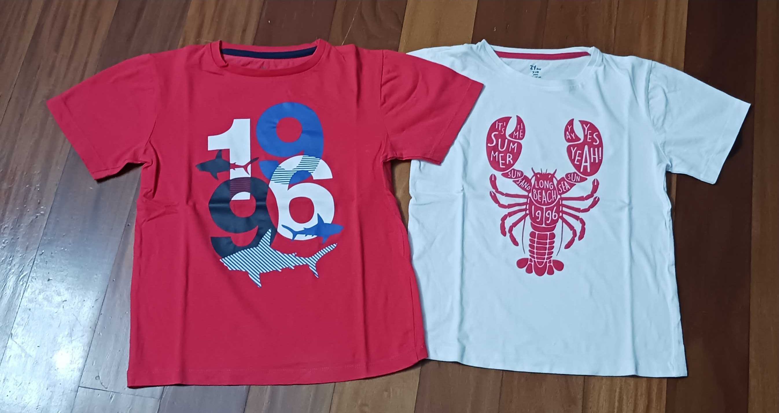 Conjunto de 11 t-shirts para criança - 7/8 anos