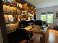 Móvel de escritório + secretária incorporada, desenhado por arquiteta