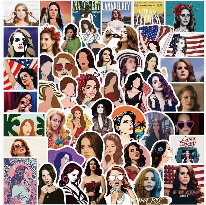 50 Autocolantes da Lana Del Rey ENTREGA GRÁTIS SELADO