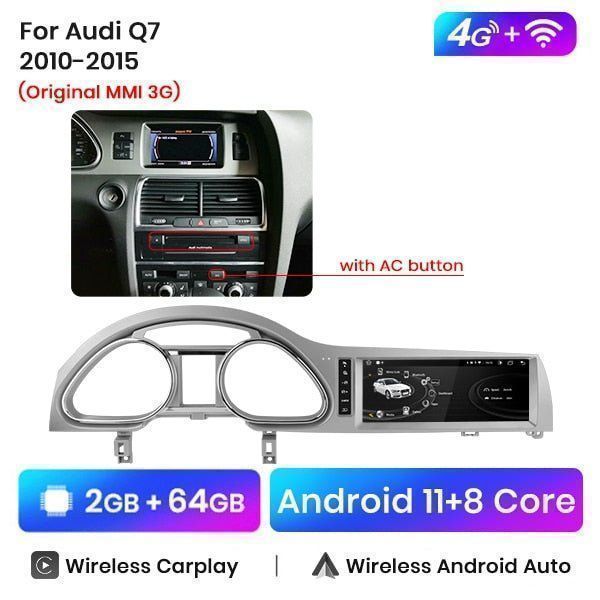 Radio nawigacja Audi Q7 2006 - 2015 CarPlay Android 10.25" 2GB 64GB