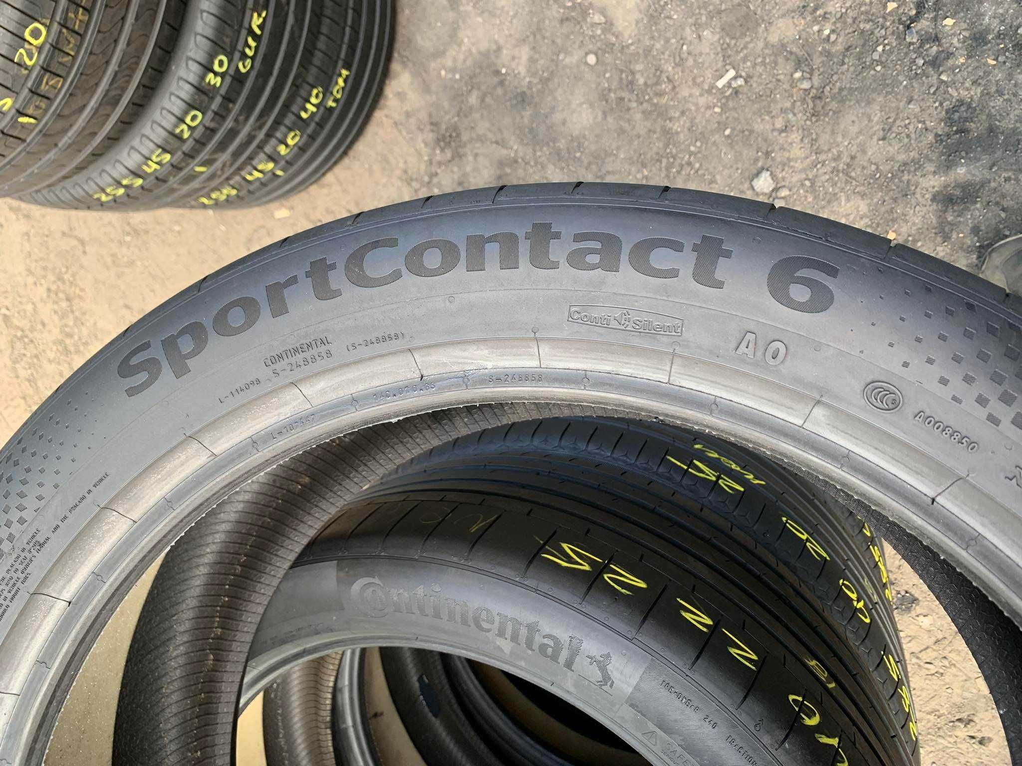 Літні шини 285/40 R22 Continental SportContact6 4шт 2019рік 90%