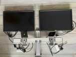 uchwyt aluminiowy regulowany + 2x monitor Dell 24'' U2412m +2 adaptery