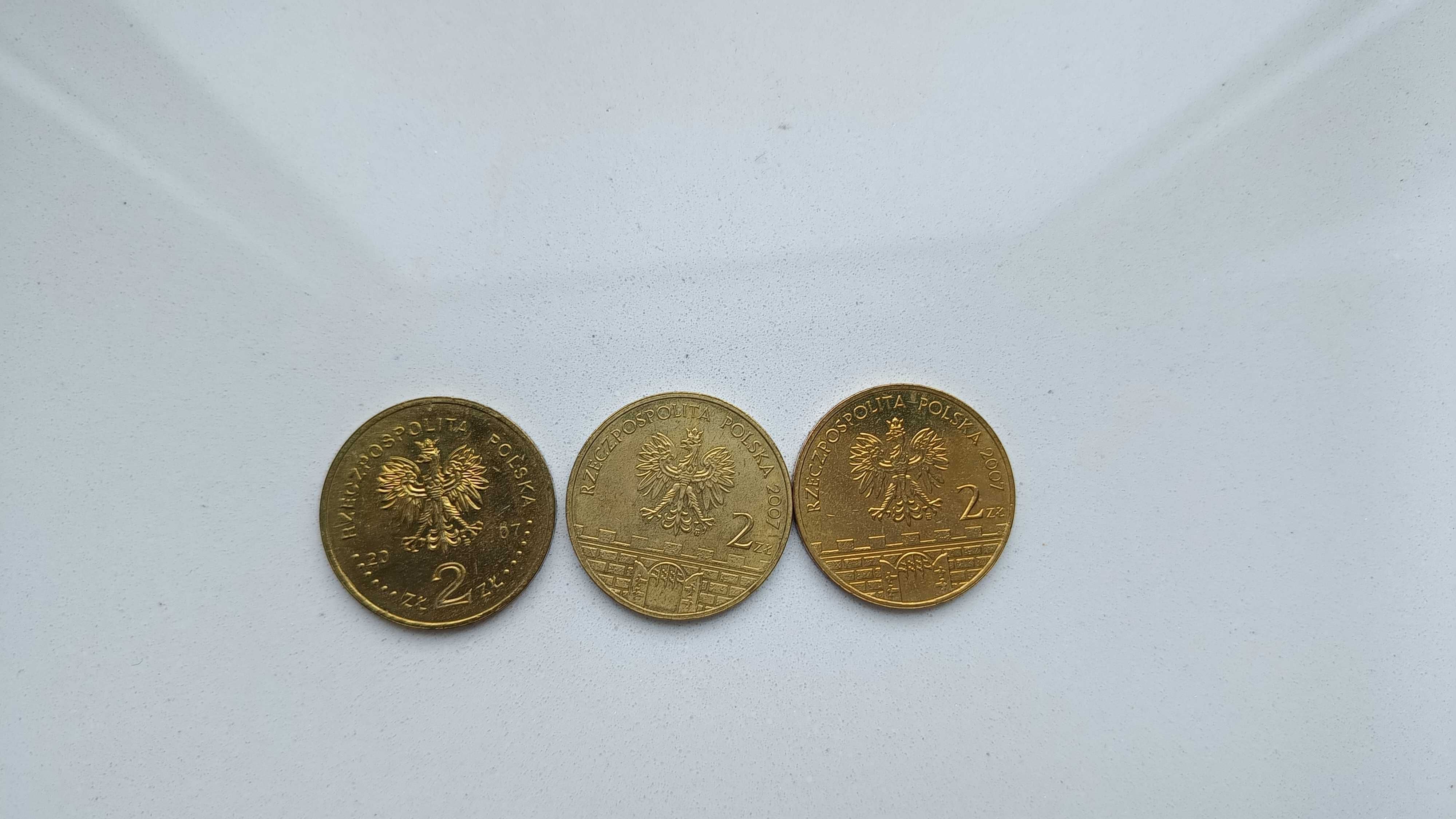 3 monety 2 zł z 2007 r.
