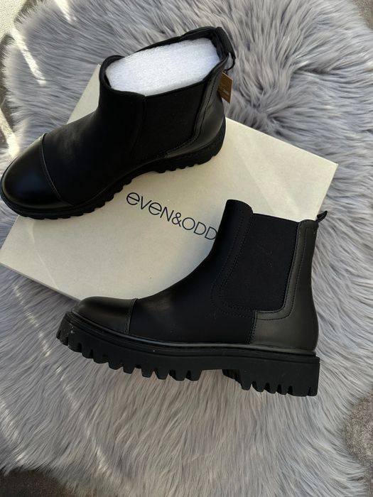 botki czarne damskie buty sztyblety Even & odd nowe r 36