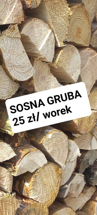 Drewno opałowe , workowane, drzewo suche opał buk dąb sosna brzoza