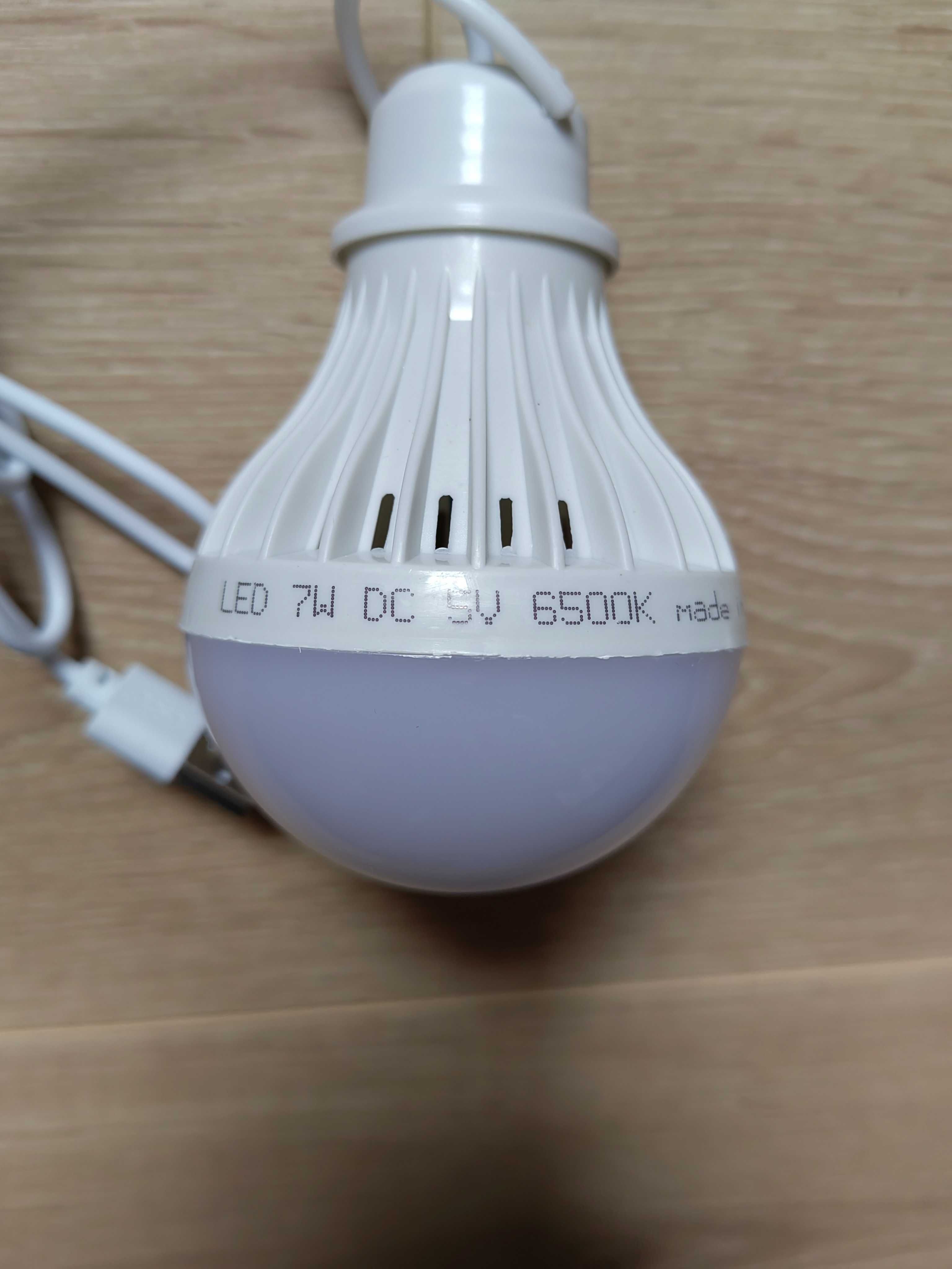 Лампочка лампа по USB. 7w. Лампочка для повербанка