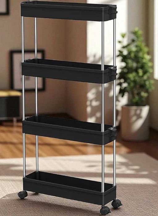 Szafka Mobilna na Kółkach–Regał Kuchenny i Łazienkowy, 40×13×101,5cm