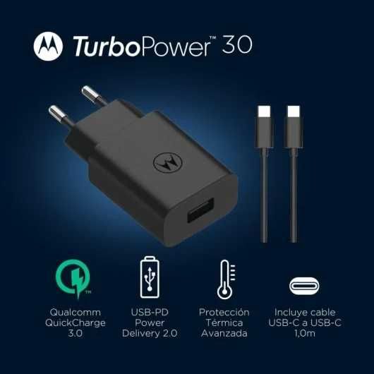 ORYGINALNA Ładowarka + KABEL USB-C USB typ C Motorola TurboPower 30W
