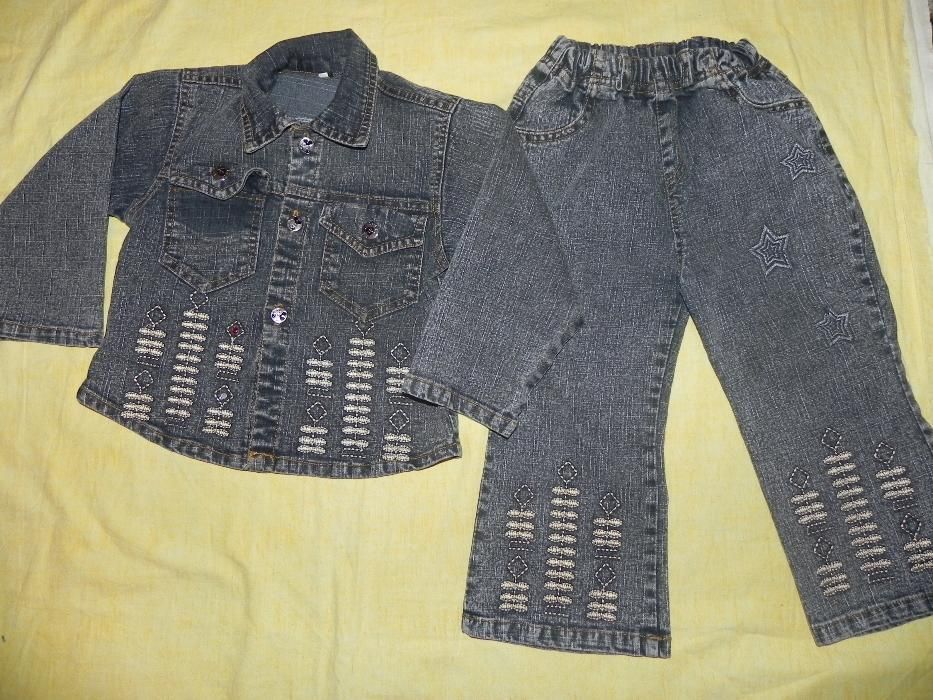 Джинсовый костюм 2-3года джинсы куртка