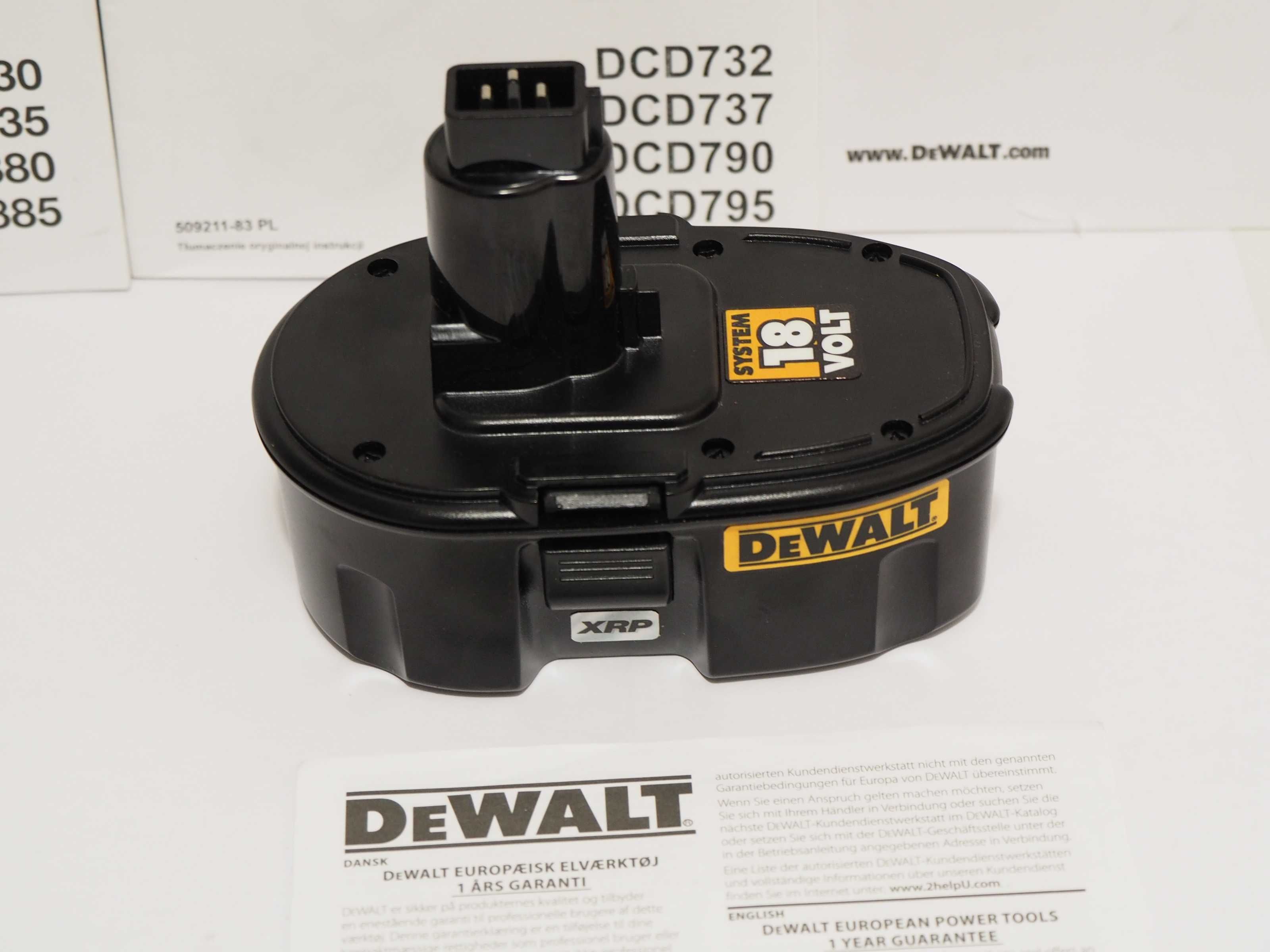 DEWALT 18v 3ah XRP akumulator bateria NI-MH Nowa