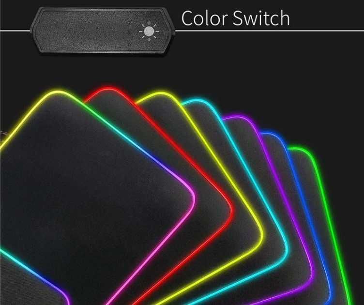 PODŚWIETLANA Podkładka GAMINGOWA pod mysz myszkę  RGB LED Pad