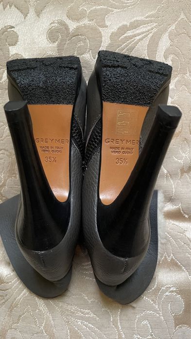 Ботильоны на меху кожаные,GREYMER (италия), 36р, 6000гр.