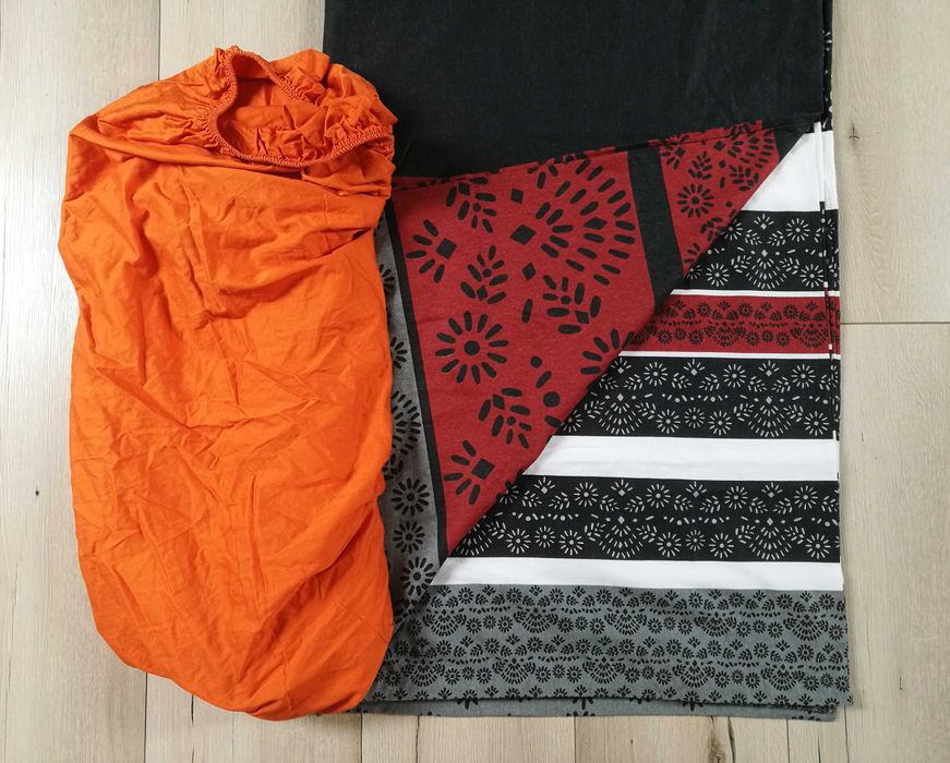 Zestaw flanelowa poszwa 140x200 + prześcieradło z gumką 100x200