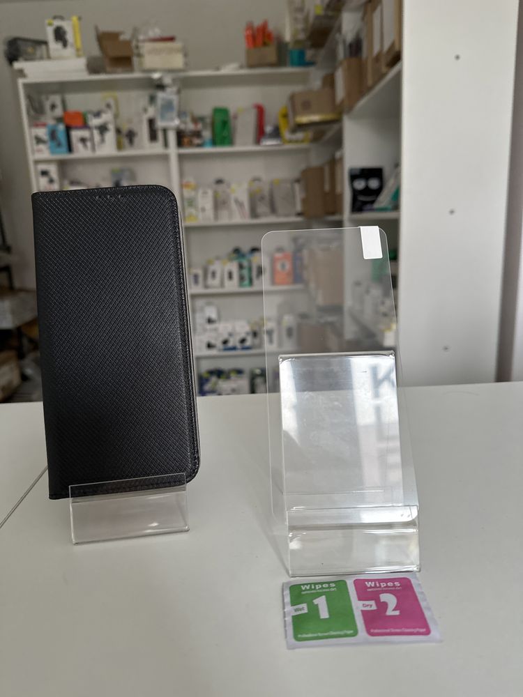 Etui otwierane do boku + SZKŁO hartowane do motorola moto g53 5G