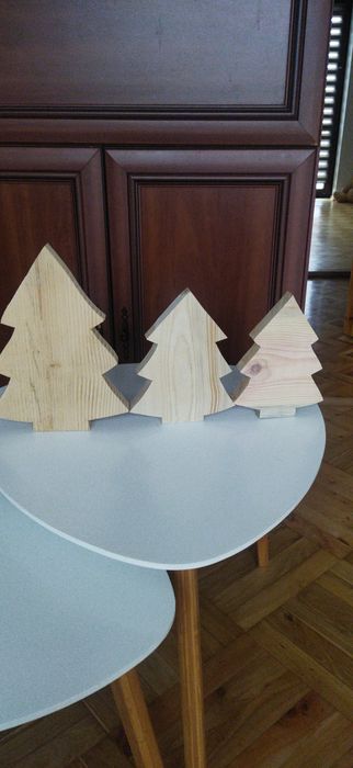 Ozdoby świąteczne z drewna robione ręcznie