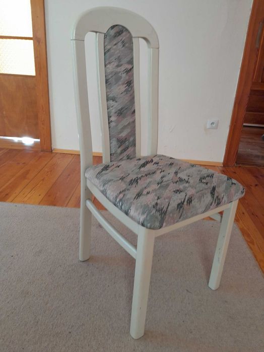 Biały stół + 6 krzeseł