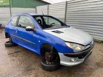 Tylko Części Peugeot 206 PHI 1.4 8V KFX 75KM 55kW 98r-03r HB 3D lakier:EGJ - BLEU SANTORIN