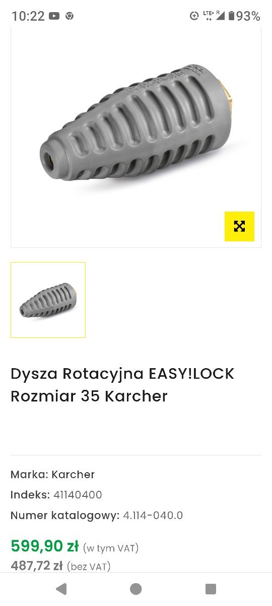 Oryginalny osprzęt do myjek ciśnieniowych Karcher HD/HDS
