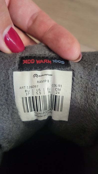 Зимові чоботи Outventure р. 37-38 устілка 24 см