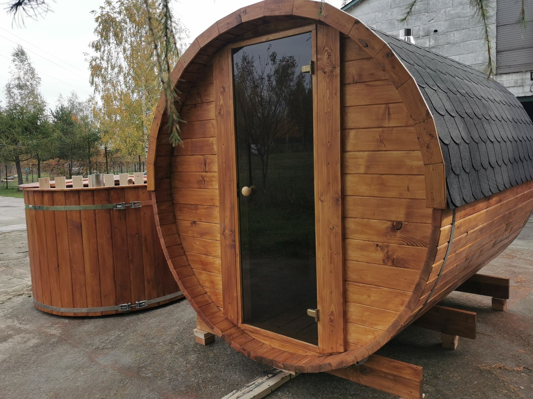 Sauna Fińska Ogrodowa 2,5 m x 2,2 m malowanie Led Raty Leasing