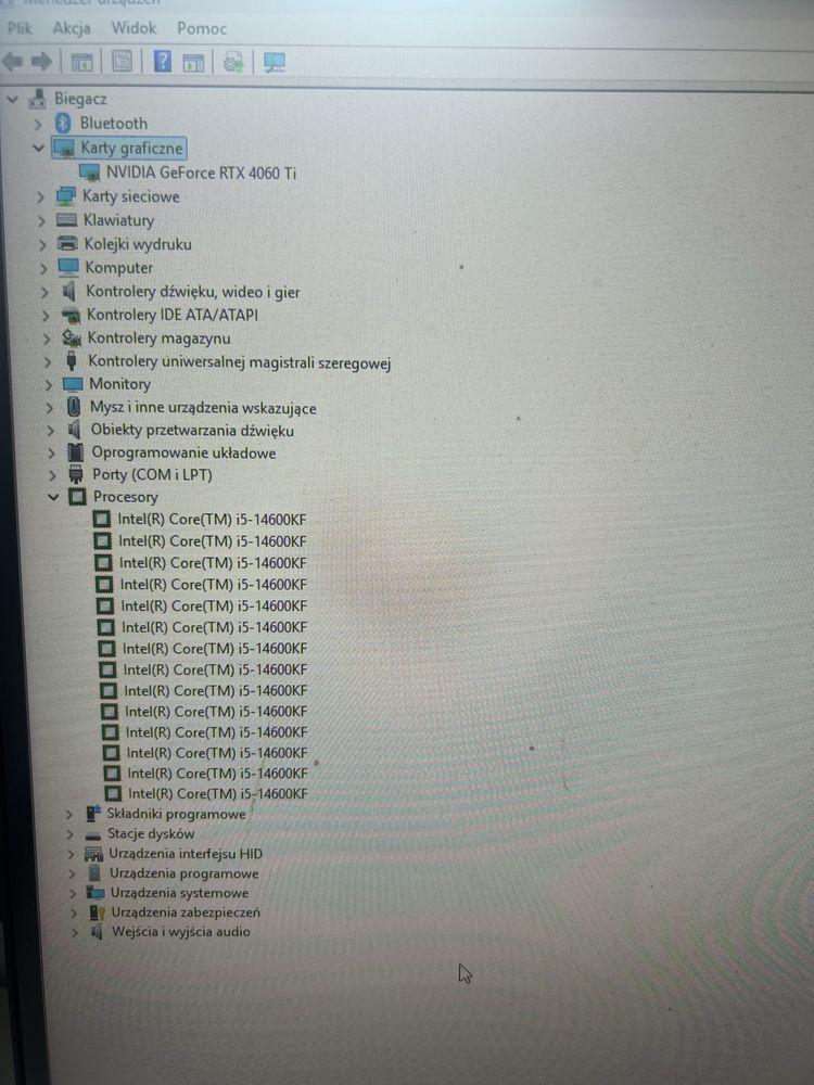 Komputer gamingowy RTX 4060 Ti / i5 14600KF / 1TB SSD / WIN 11