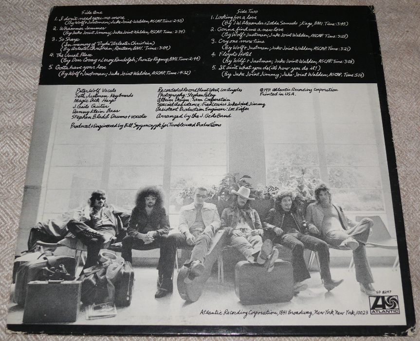 1971 U.S.A. J. Geils Band - The Morning After. Виниловая Пластинка.