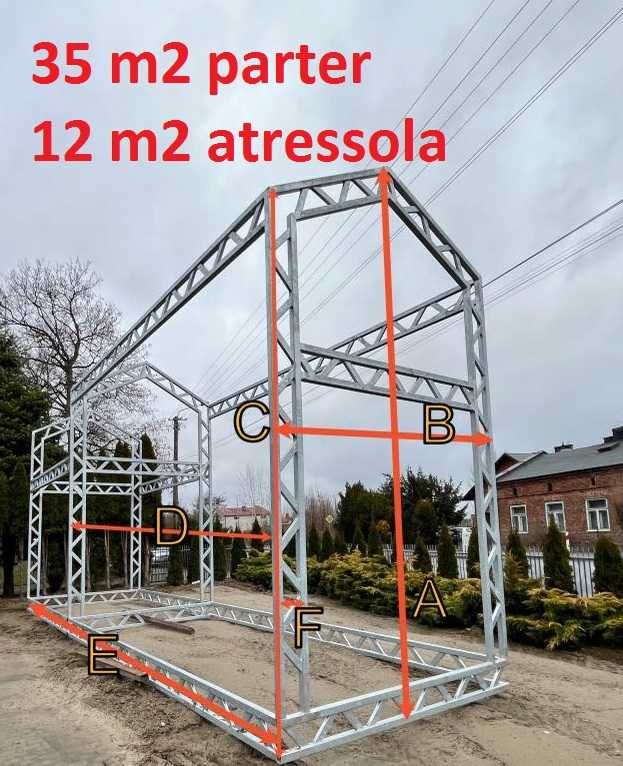 domki szkieletowe , całoroczne , letnie 35 m2 / 70m2