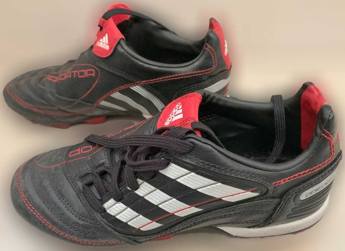 Chuteiras de Futebol Adidas Unissexo, Preto e Vermelho, como Novas