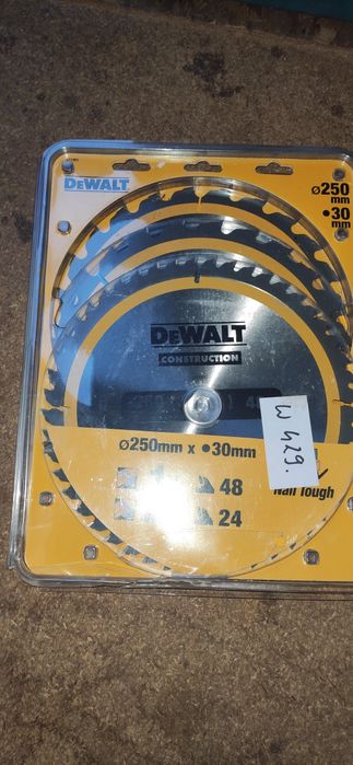 Zestaw 3 tarcz do drewna 250mm DeWalt DT1963 pilarki Piły stołowej