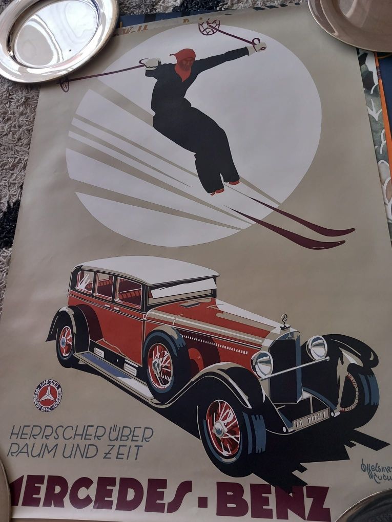 Plakat Mercedes lata 70/80 . Oryginalny
