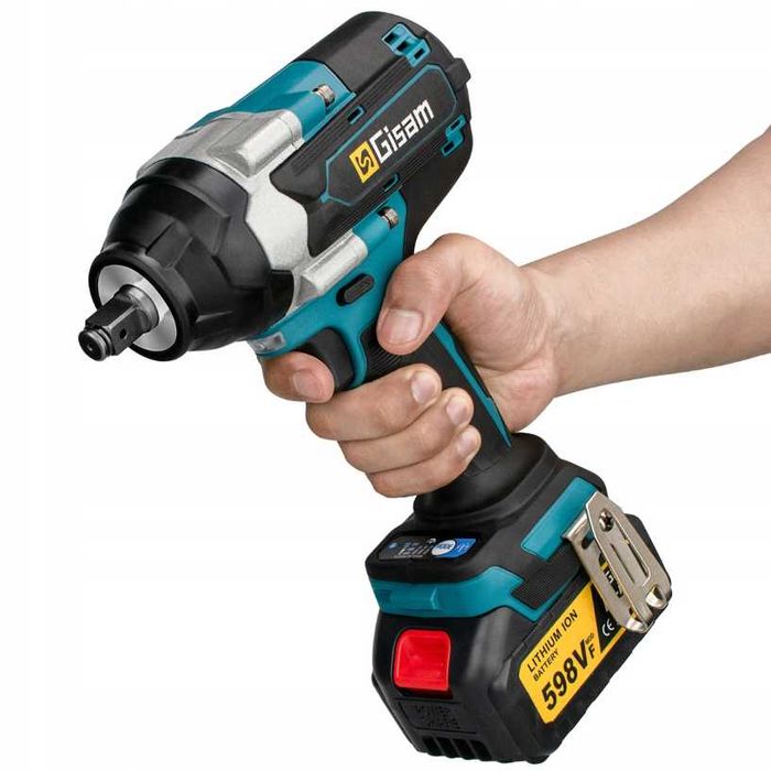 Nowy Bezszczotkowy KLUCZ UDAROWY 1800Nm 1/2" Klucz Wiertarka + Baterie