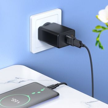 Borofone Adapter OTG BV18 - Typ C na USB - czarny