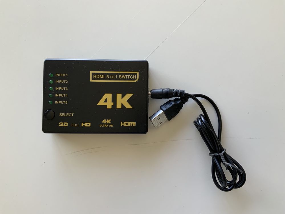 Switch HDMI 4K 5 portas