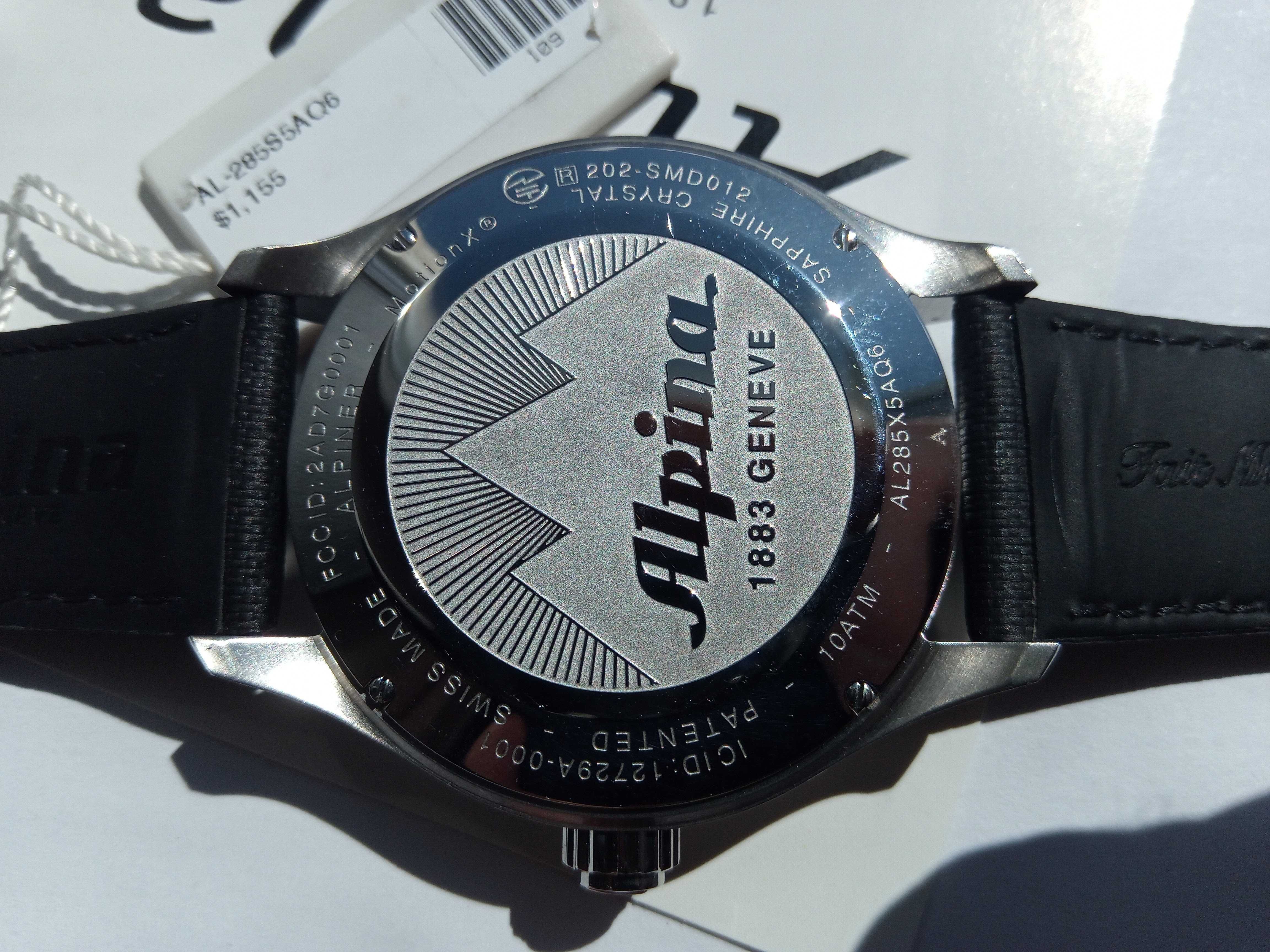 Швейцарские умные часы Alpina Horological - сапфир, Женева, РРЦ $1155
