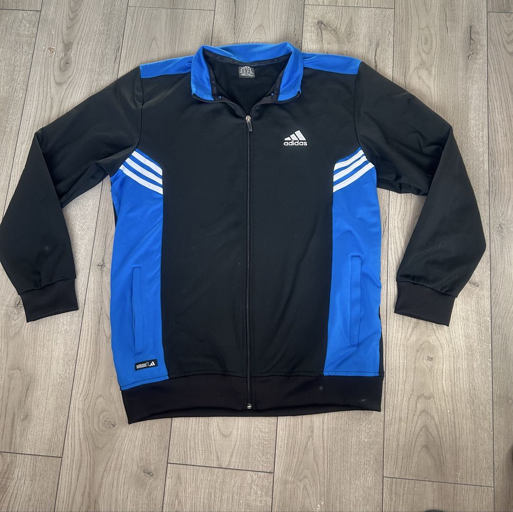 Męski czarno niebieski dres adidas w rozmiarze 2xl
