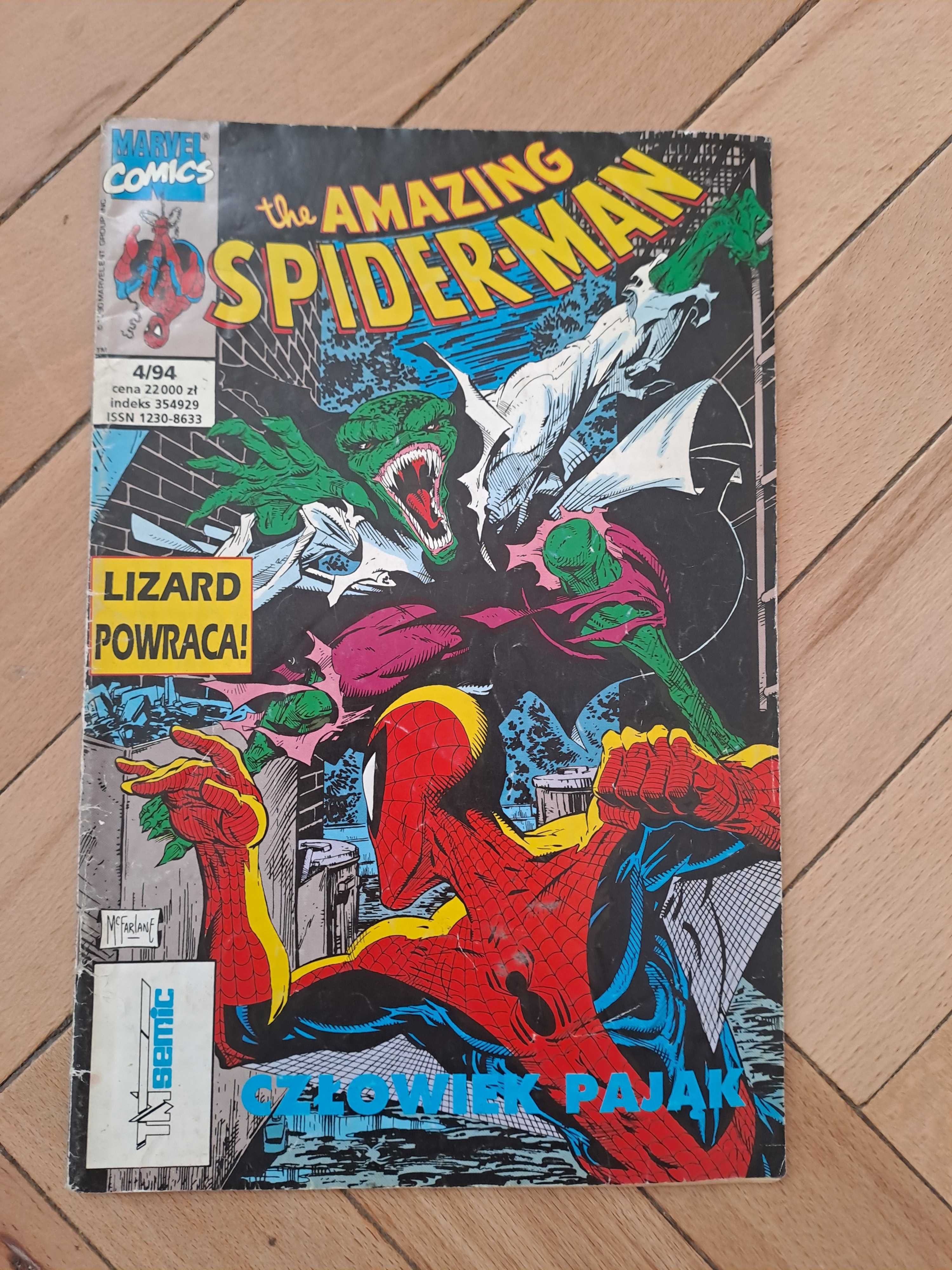 Zestaw 5 komiksów spider man (4/94 , 8/95 , 8/96 ,8/97 ,8/98 )