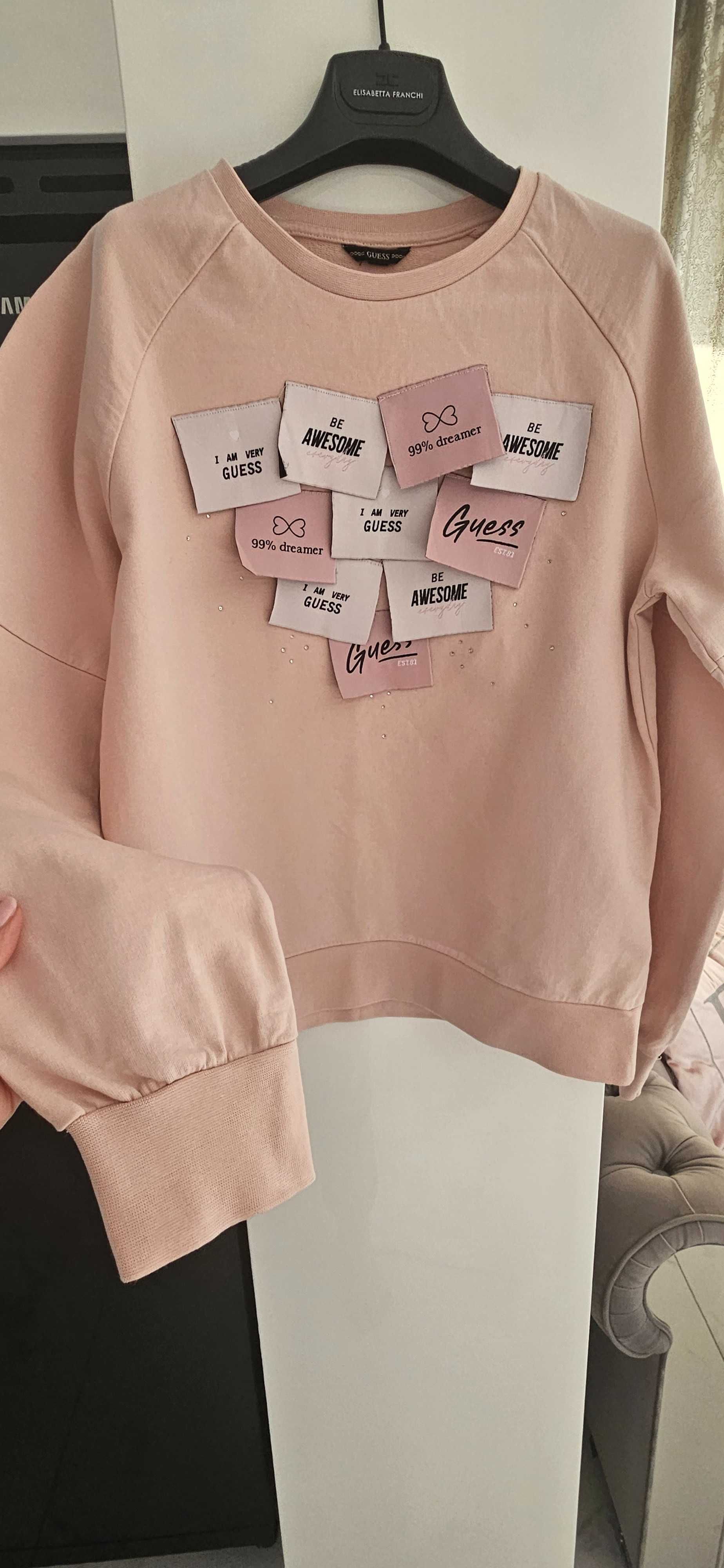 Guess bluza beż logo stan ideał roz.158