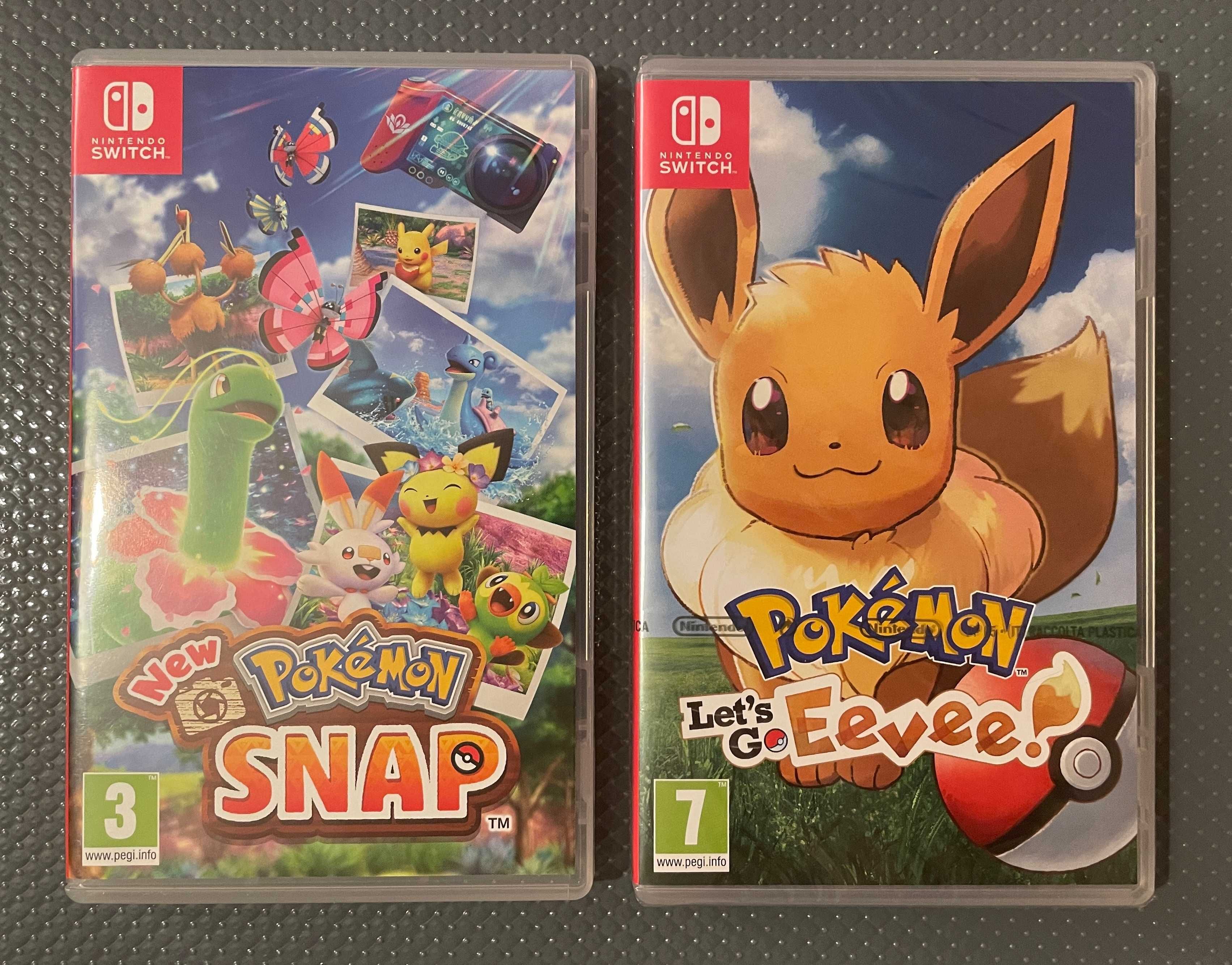 Jogos Pokemon Switch 30eur - (Selado) P. Go Eevee / (novo) New P. Snap
