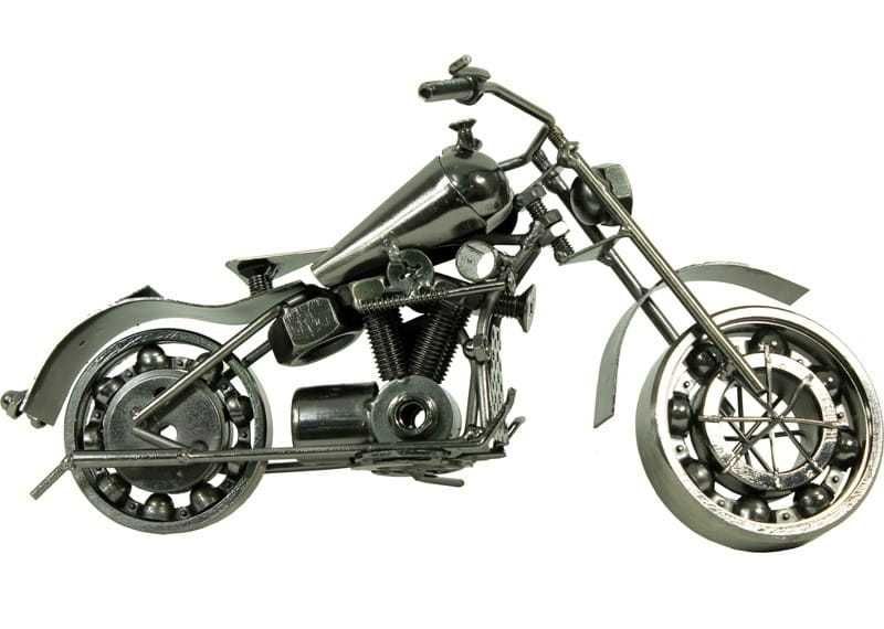 Motocykl motor metalowy oksydowany 27 cm dekoracja
