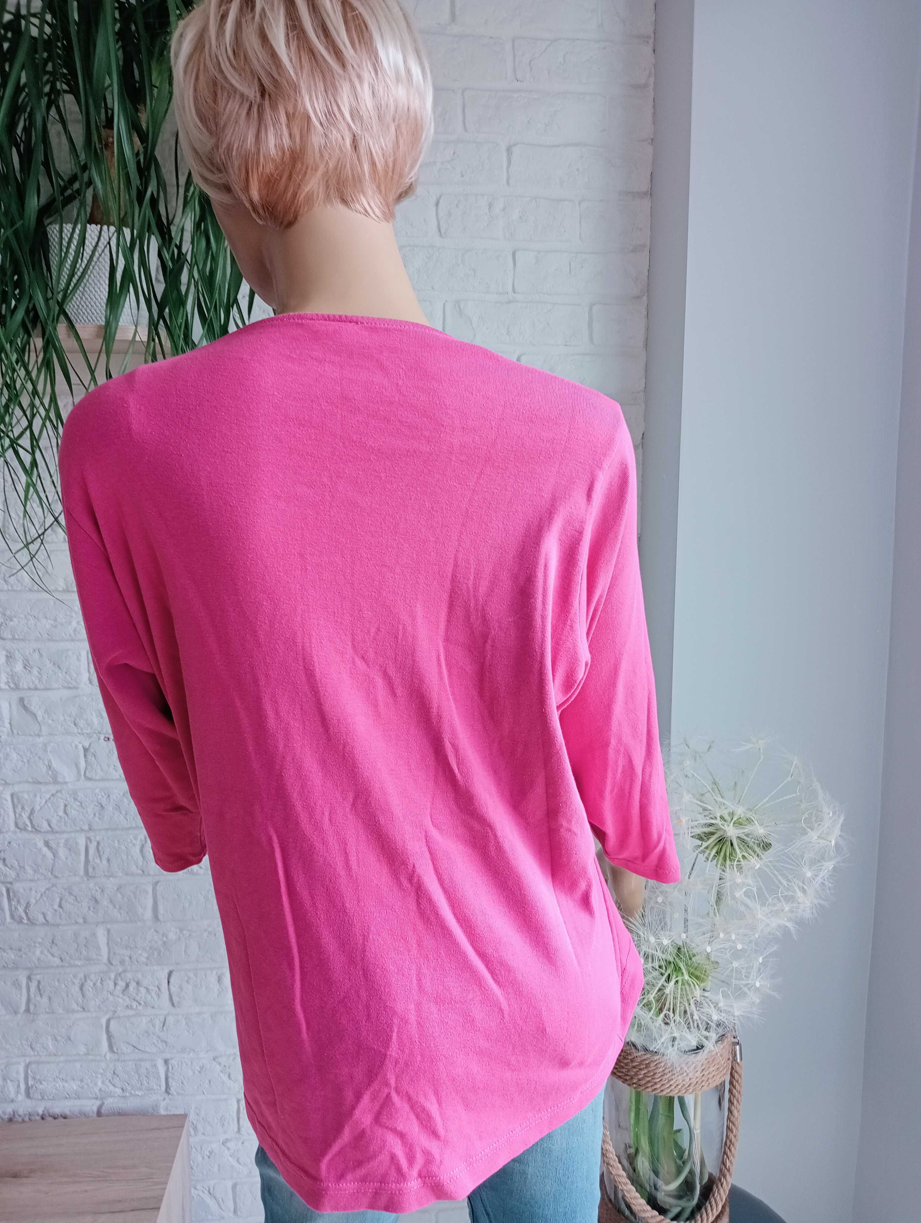 Bawełniana bluzka, t-shirt damski  różowa 3XL/46/18 Casuall Comfort